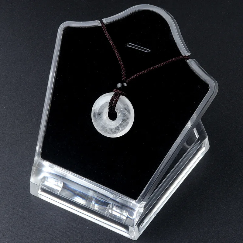 20 mm Kreis Donut Heilkristalle Halskette Natürlicher Chakra Edelstein Stein Amulett Glücksmünze Donuts Charm Schutz Quarz Achat – Detail 13
