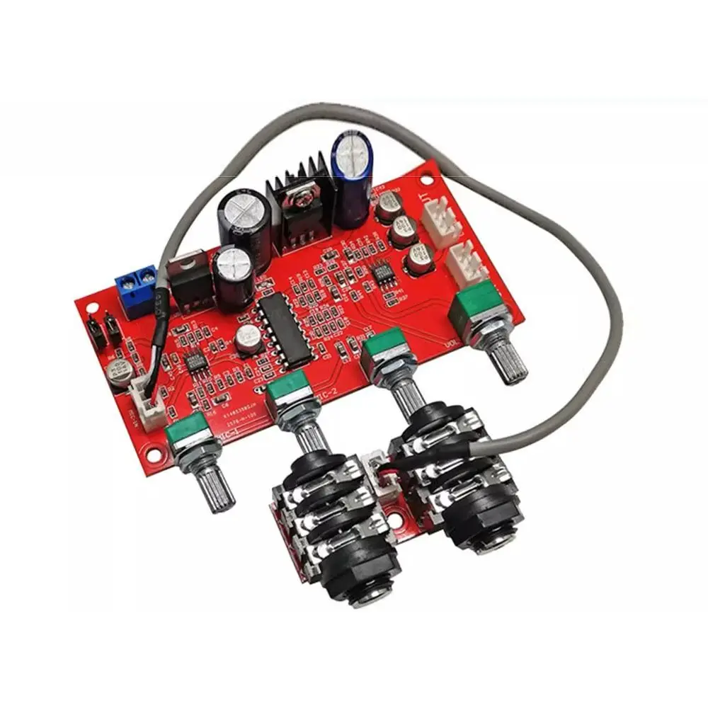 Efeito de pré-amplificação cd2399 placa de karaokê ac/dc fonte de alimentação agudos midrange baixo microfone potenciômetro estéreo de alta fidelidade