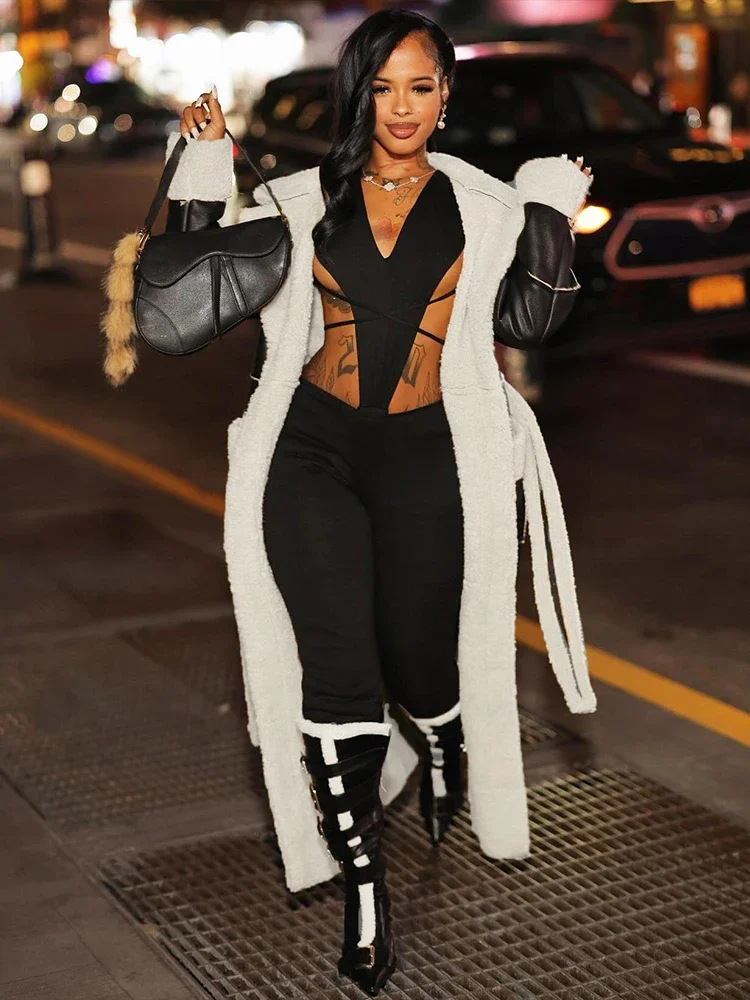 

Leosoxs лоскутный плащ женский хипстерский на флисовой подкладке теплый лацкан с воротником с длинными рукавами регулируемый пояс уличная одежда тонкая верхняя одежда