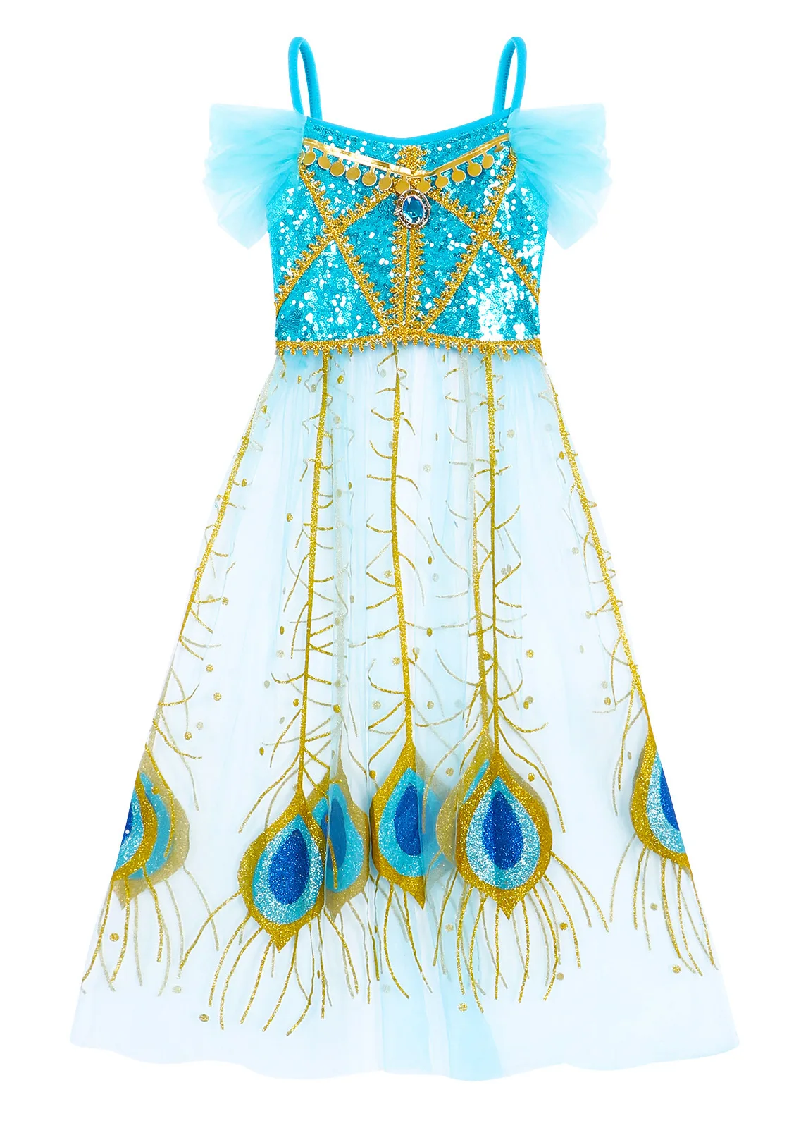 أزياء الهالوين الياسمين التأثيرية ملابس الأطفال الفولكلور العربي المصباح السحري الأميرة ملابس تنكرية بلوزات وسراويل ذيل