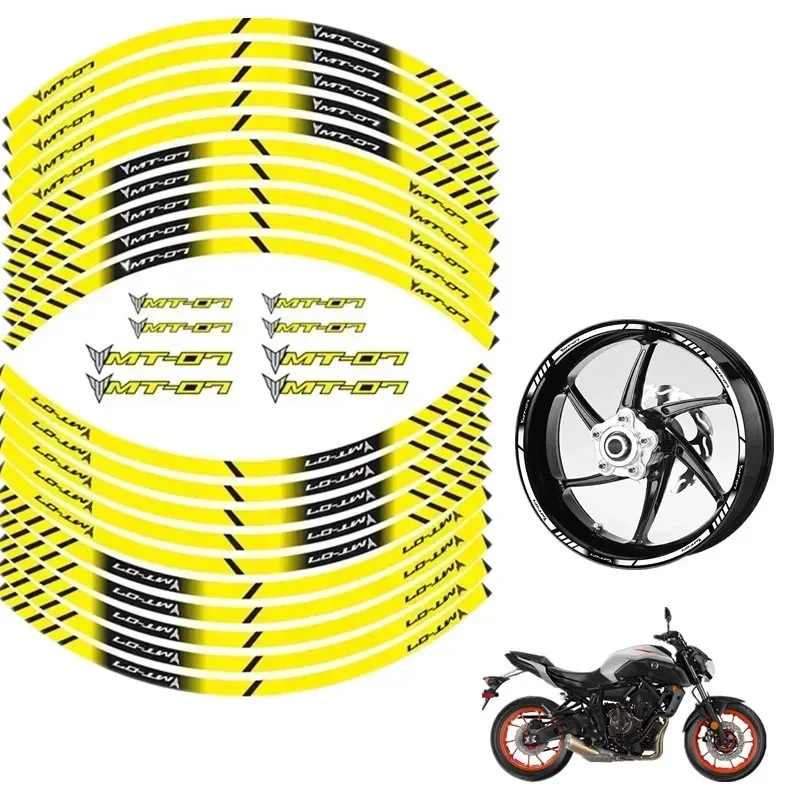 For YAMAHA MT-07 MT07 MT 07 Motorcycle Parts Contour Wheel Decoration Decal Sticker - C MOTO