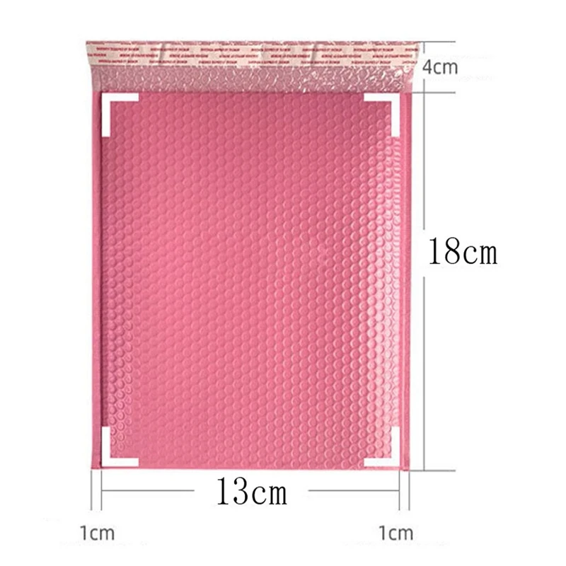 50PCS Foam Envelope Bags Self Seal Mailers Padded Envelopes With Bubble Mailing Bag Packages Bag Pink