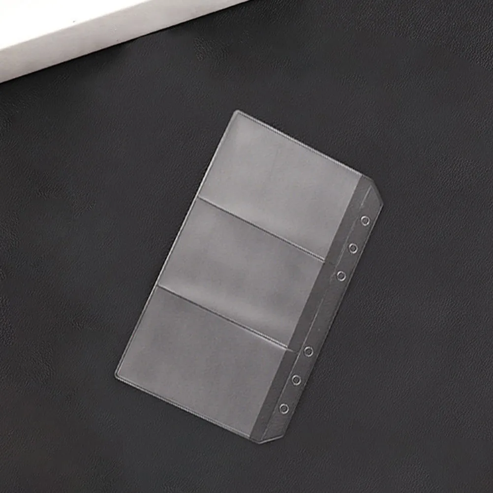 

12Pcs A6 PVC Binder Pouches Lightweight Thin Strong Transparent Business Card Pouch Receipt Filing Bag Notebook Folder Organizer
