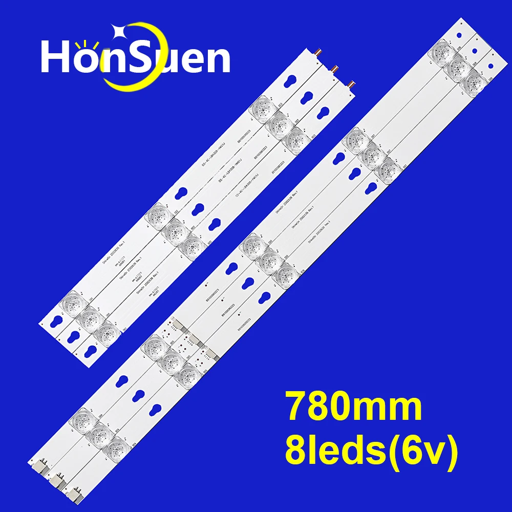 LED Backlight Strips 8LED For Thomson 43UC6406X1 43UD6236W 43UD6236WX1 43UV6206W 43UV6206WX1 TCL L43S4900 43S303 43S305 43S405