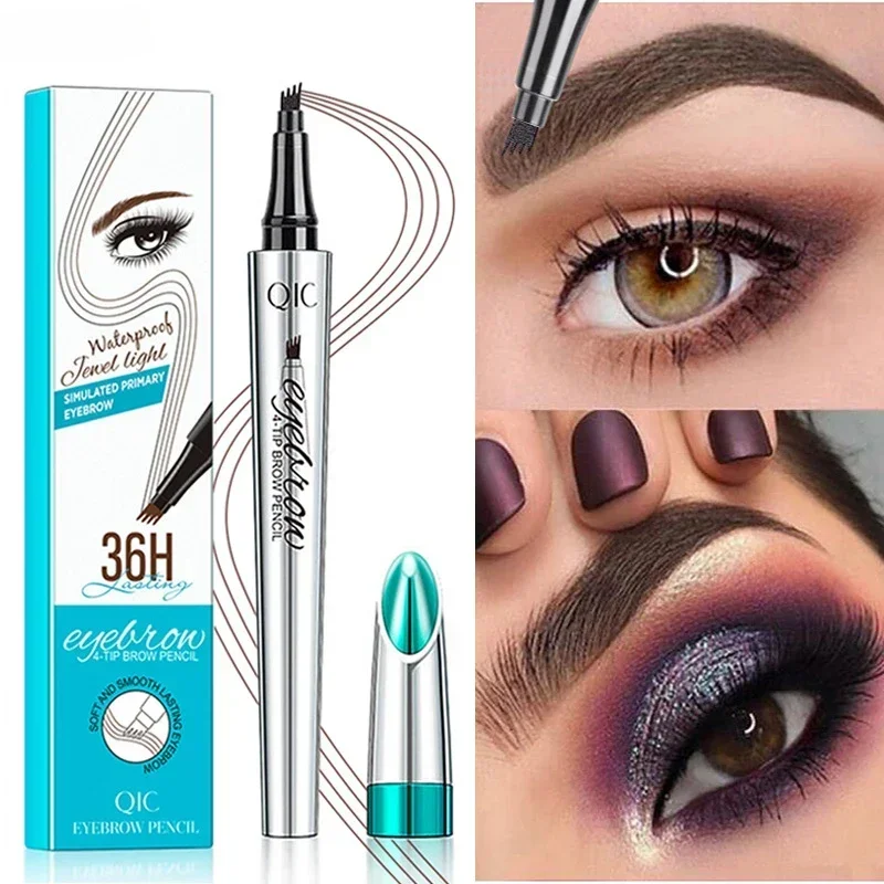 4 Point Eyebrow Pencil 5 Colors Waterproof Pen High Quality Professional Makeup Tools Longlasting Natrual Cosmetics FreeShipping