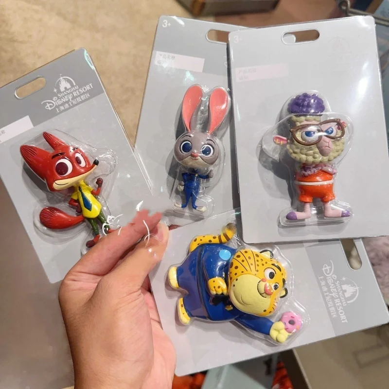 

Shanghai Disney Resort Zootopia Fridge Magnets 3D Judy Hopps Nick Wilde Clawhauser Bellwether Refrigerator Decor For Kids Fans