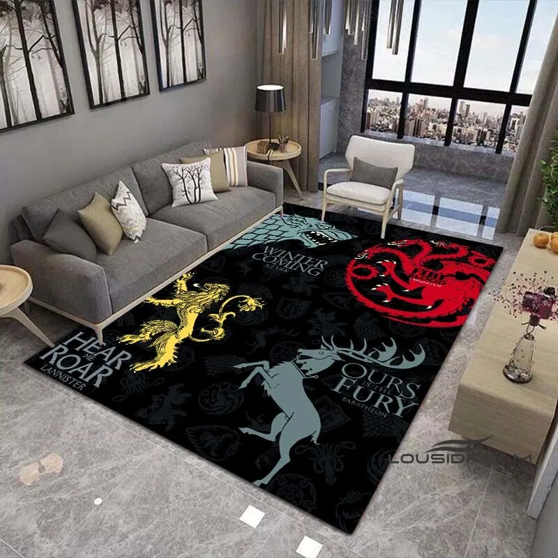 Game of Thrones Carpet Bedroom Bedhead Sofa Floor Mat Bathroom Door Mat Absorbent Non slip Floor Mat Carpet Customizable A3