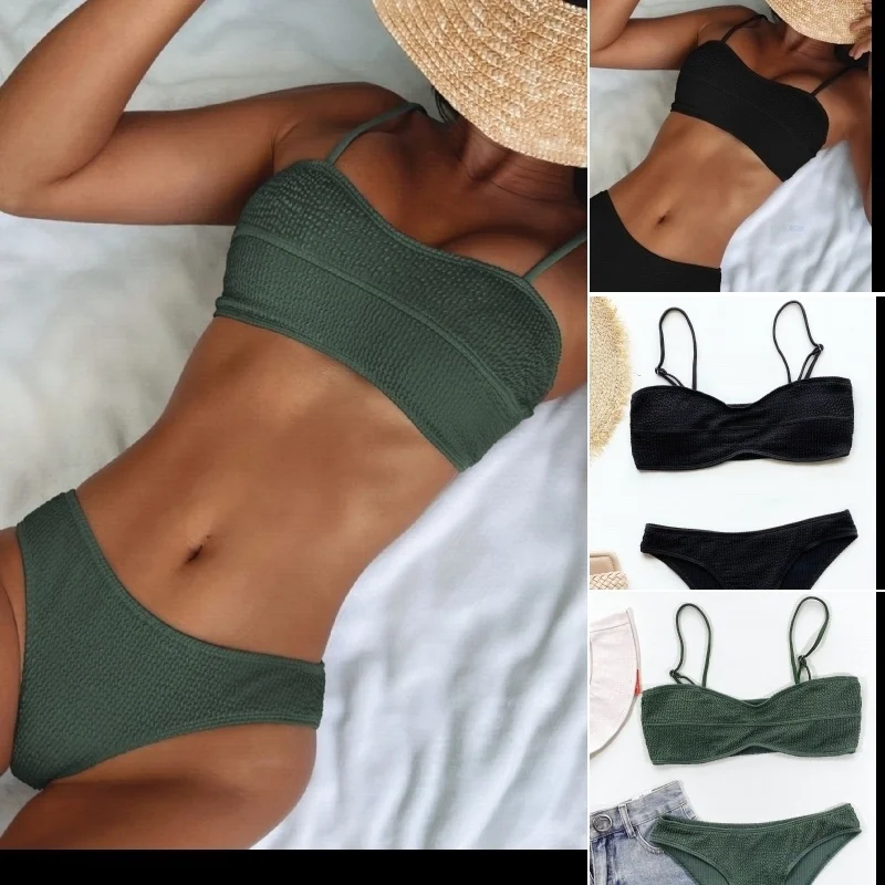 

Сексуальный раздельный купальник-бикини с эффектом пуш-ап для небольшой груди, для спорта, йоги и фитнеса