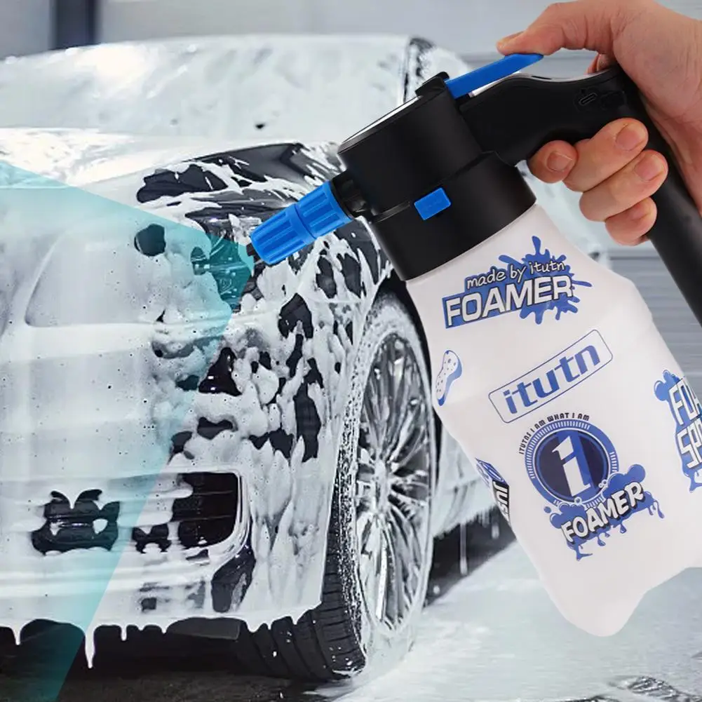 Electric Foam Sprayer 1.5L Foam Generator For Car Wash 2600mAh Lithium Battery Foam Lance 1h Endurance Car Wash Towel Foam L4Z6