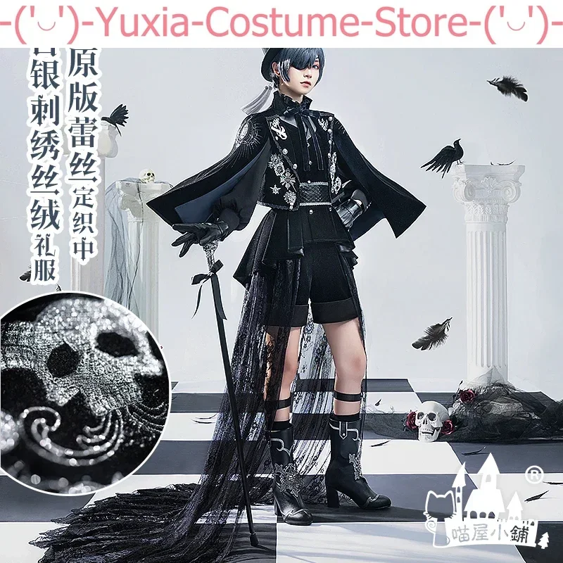 Anime! Black Butler Ciel Phantomhive 15th Anniversary Game Suit Gorgeous Uniform Cosplay Costume Role Play Outfit Men NEW