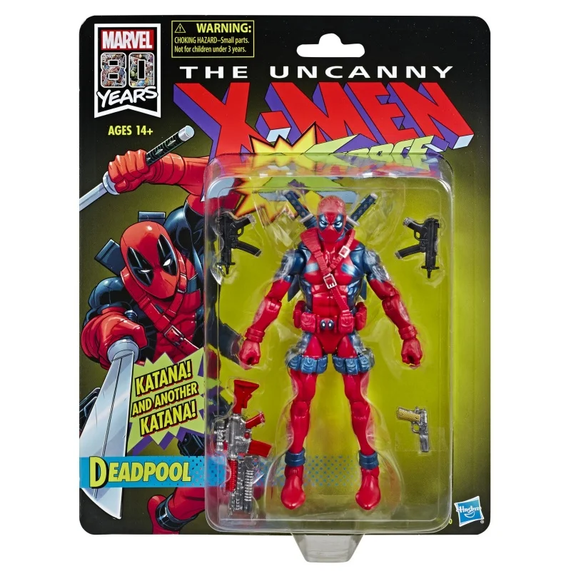 

In Stock Hasbro Marvel Legends Retro Hanging Card Deadpool 80th Anniversary Limited Edition 6-Inch Mobile Doll Gift