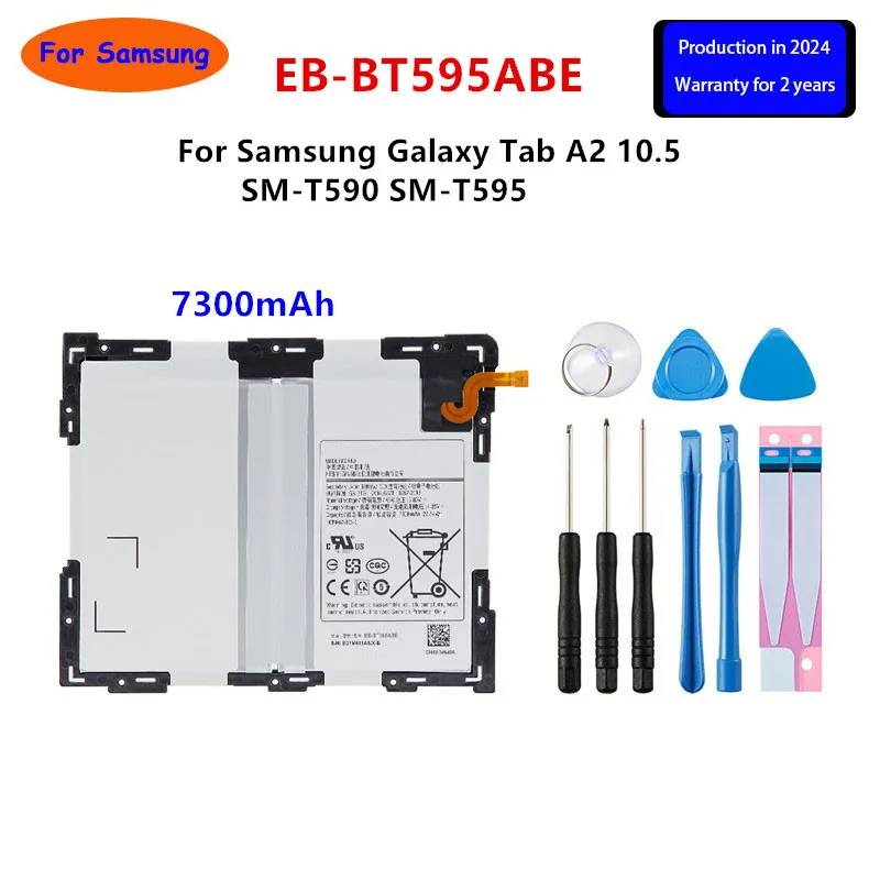 

Абсолютно новый телефон, 7300 мАч, Сменный аккумулятор для планшета Samsung Galaxy Tab A2 10,5, EB-BT595ABE T590 T595 + Инструменты