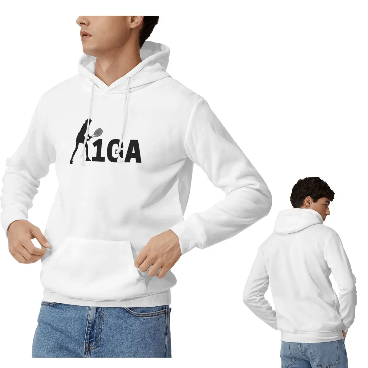 Iga Swiatek 1GA Iga Swiatek فريق هوديس الرجال النساء بلوزة كاجوال البلوز الهيب هوب طويلة الأكمام مقنعين الخريف الشتاء