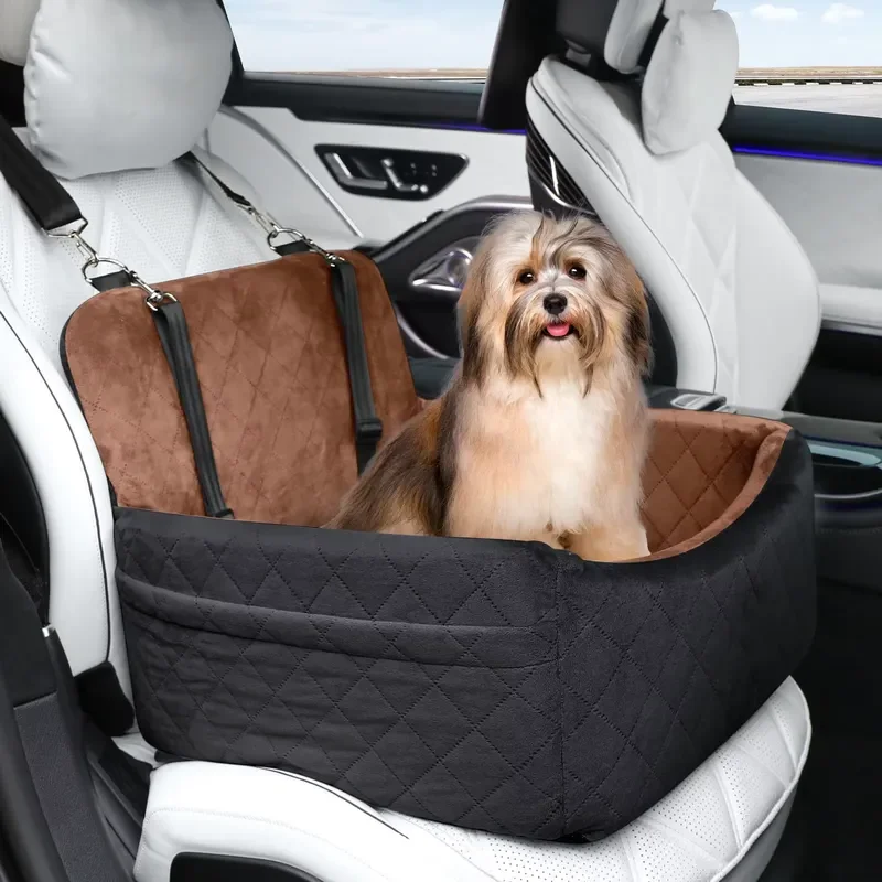 Portable Pet Car Seat with Sponge Pad for Cats and Dogs