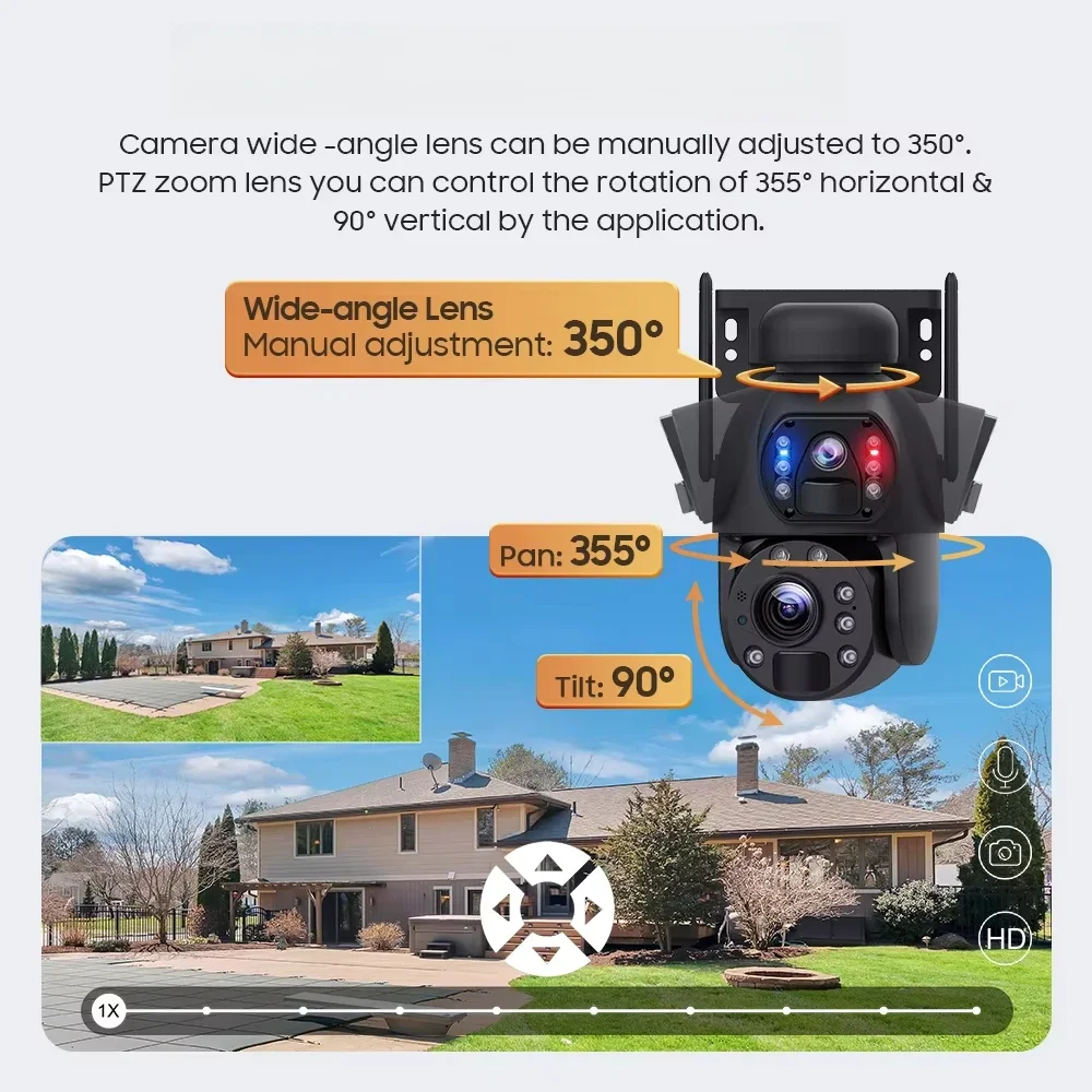 กล้องวงจรปิดพลังงานแสงอาทิตย์ Wistino 10W 4G 6MP 20000mAh เลนส์คู่ ซูม 20 เท่า กล้อง IP66 โครงโลหะ พร้อมไฟเลเซอร์อินฟราเรด กล้องวงจรปิดภายนอกอาคาร 4G พลังงานแสงอาทิตย์