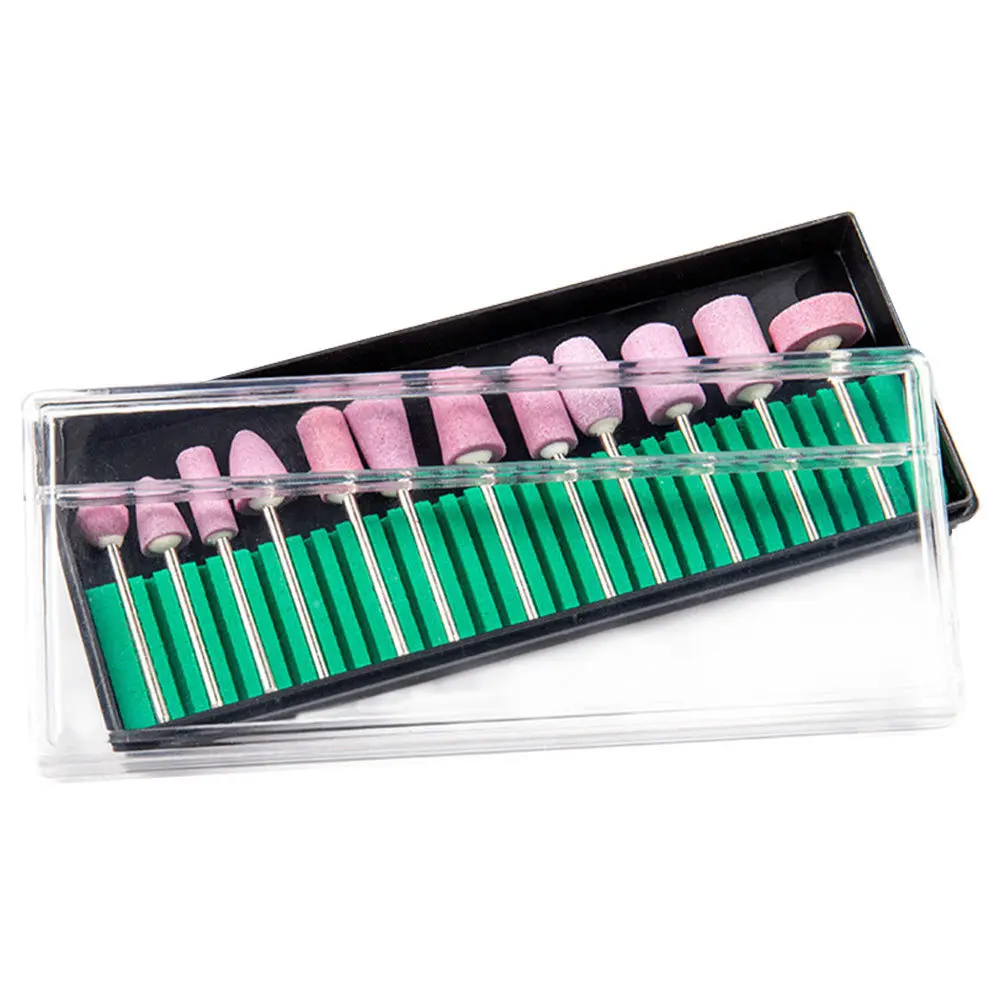 12 Uds cabezales de molienda de uñas herramienta de taladro de manicura multifuncional para uñas acrílicas de Gel Kit de pulido de lijado de lima eléctrica