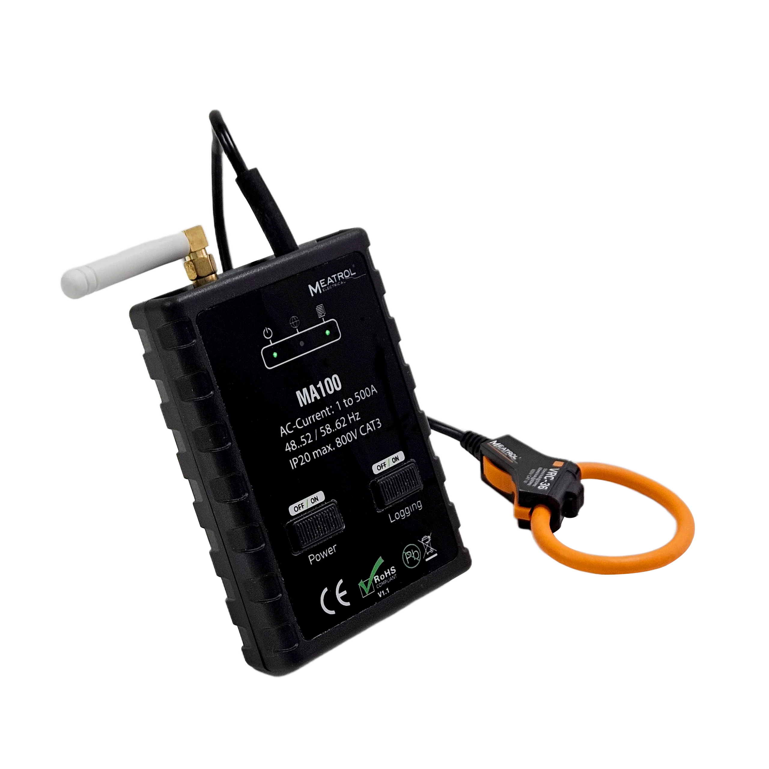 MA100 Single Phase 4G Power Meter  Reads True RMS Fundamental, Skips Switching Noise
