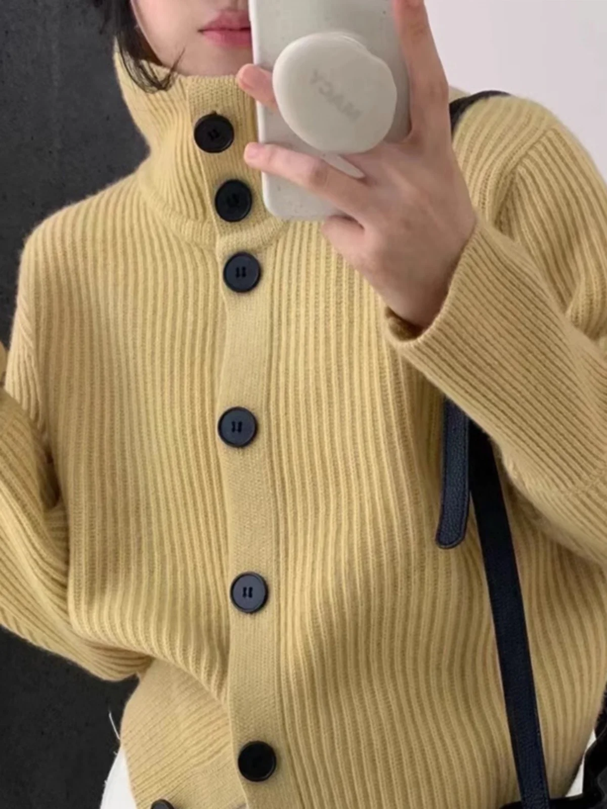 

Thiened Women's Open Cardigan Outerwear Korean Sle Versatile Spring Autumn Vintage Lazy Sle Ultra ular Sweater