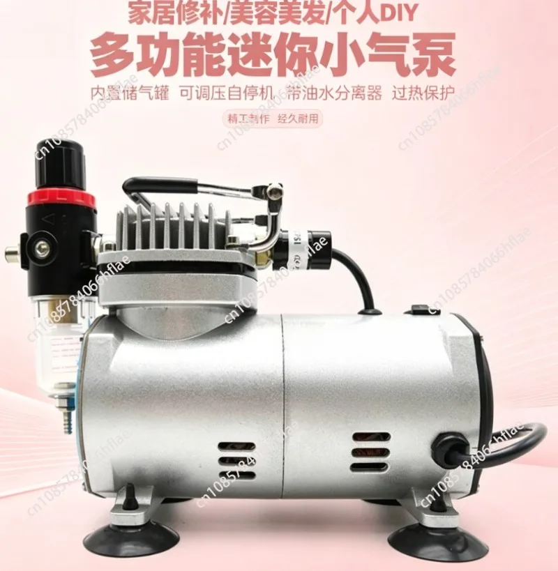 220V/110V Dual Voltage Portable Air Compressor, Mini Air Pump for Gundam Coloring, Repair Work