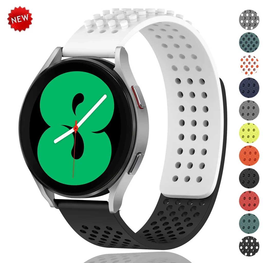 

20mm 22mm Silicone Strap for Samsung Galaxy Watch 6 5 4 40 44mm Band 5Pro 45mm Classic 43 47mm Gear S3 Active For Amazfit GTR