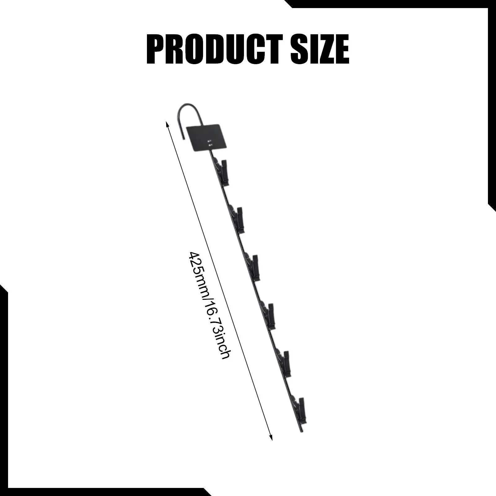 Hanging Merchandise Strip Black Chip Bag Rack Shelf Storage Holder for Supermarket Convenience Store