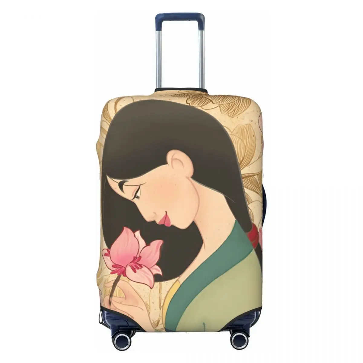 

Custom Cartoon Mulan Movie Luggage Cover Protector Fashion Princess Travel Suitcase Covers for 18-32 Inch