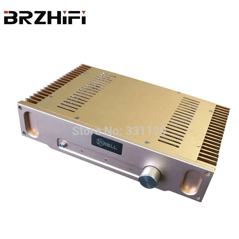 

BRZHIFI HD1969 Vintage Style Enclosure box Double Radiator Aluminum Hifi Amplifier Chassis Case DIY Audio Power Amp Enclosure Ki