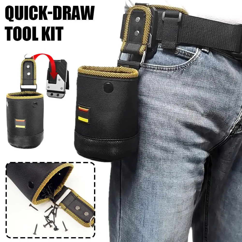 New Oxford Cloth Tool Bag Rotatable Quick-hanging Nail Tool Pouch For Woodworking Electrician Mechanic Tool Organizer H0G6