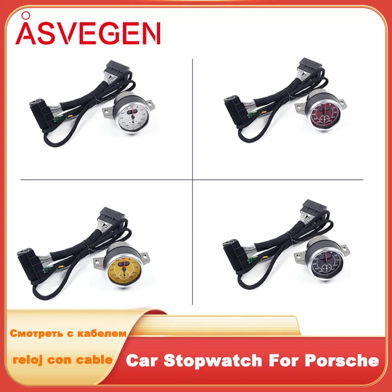 

Car Stopwatch For Porsche Cayenne 718 Boxster Interior Dashboard Center Watch Compass Time Electronic Meter Clock Accessional