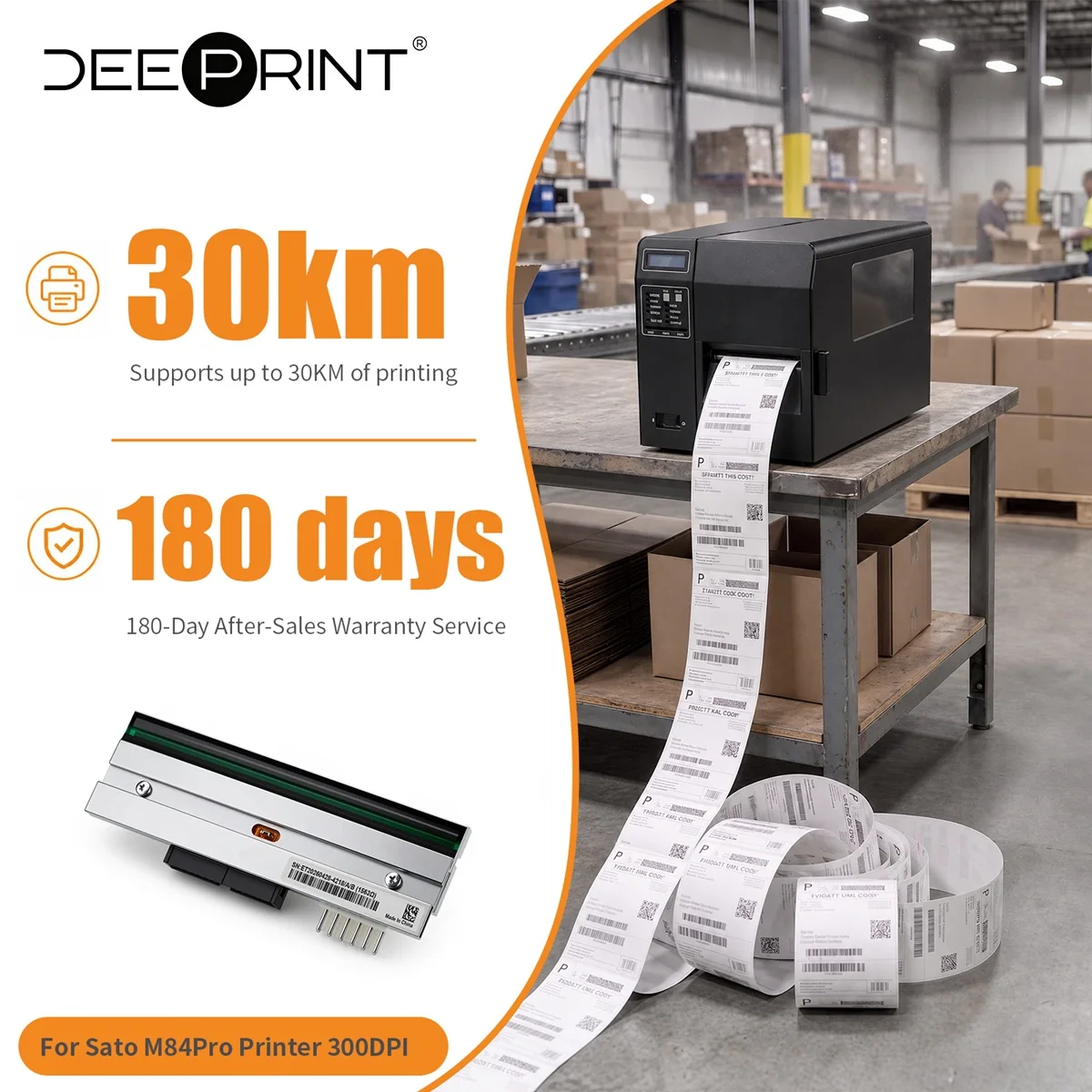 300DPI Printhead for Zebra M84Pro Printer Print Head WWM845810 | 180-Days Warranty