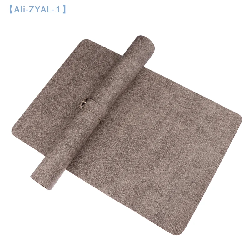 【ZYAL-1】1Pcs Nail Art Table Mat Soft Foldable Manicure Hand Rest Pad Waterproof Scratch Easy-Clean Office Desk Mat Leather Pads view 2