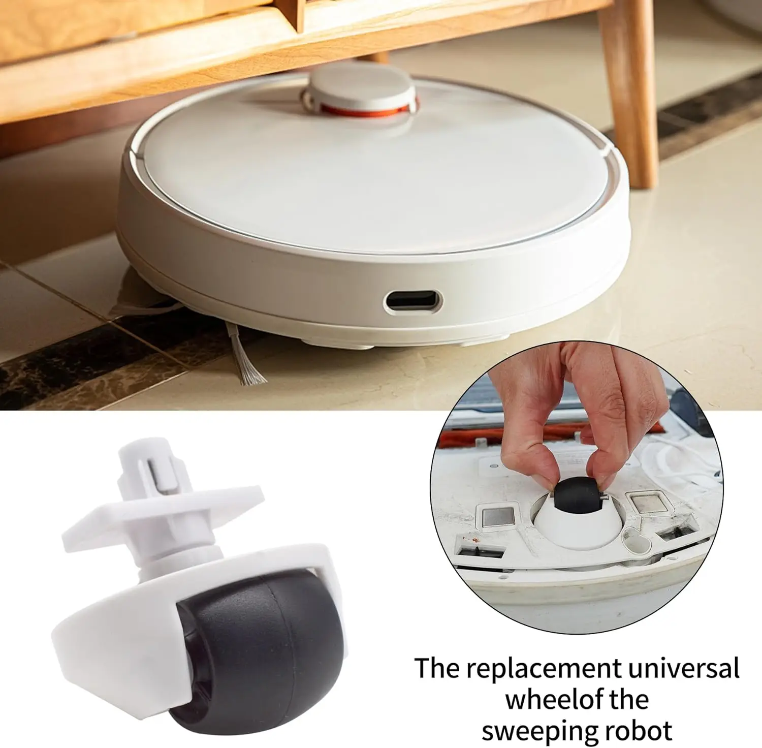 قطع غيار عجلة العجلات الأمامية المتوافقة مع ملحقات مكنسة Roborock S8 Max Ultra Robot