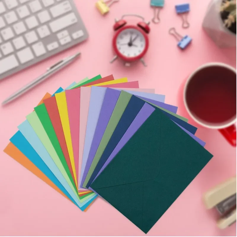 50pcs/lot Colour Envelopes 110g Paper Greeting Card Business Western 18X13cm Envelope for Wedding Invitation Card Packaging