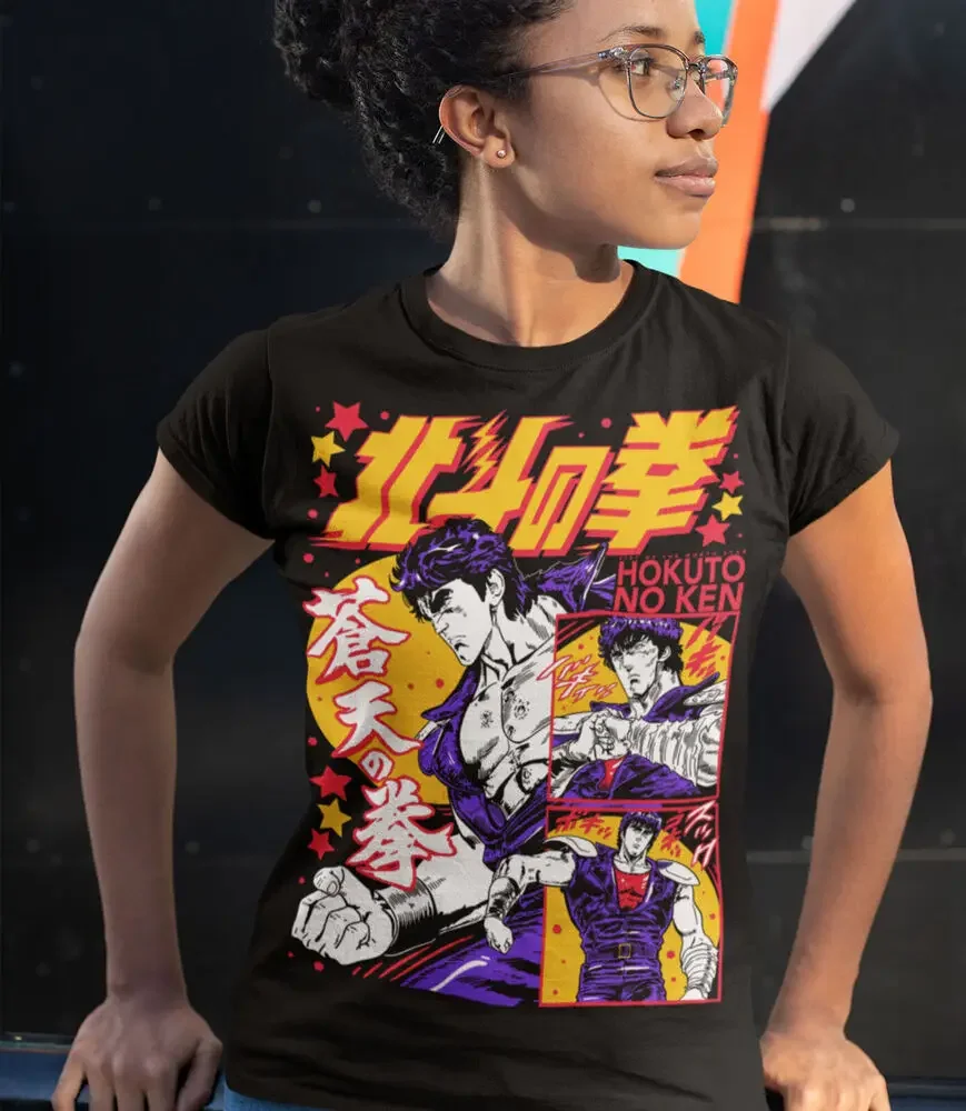T-shirt HokAANo Ken, poing de l'étoile du nord, manga, anime, toutes tailles