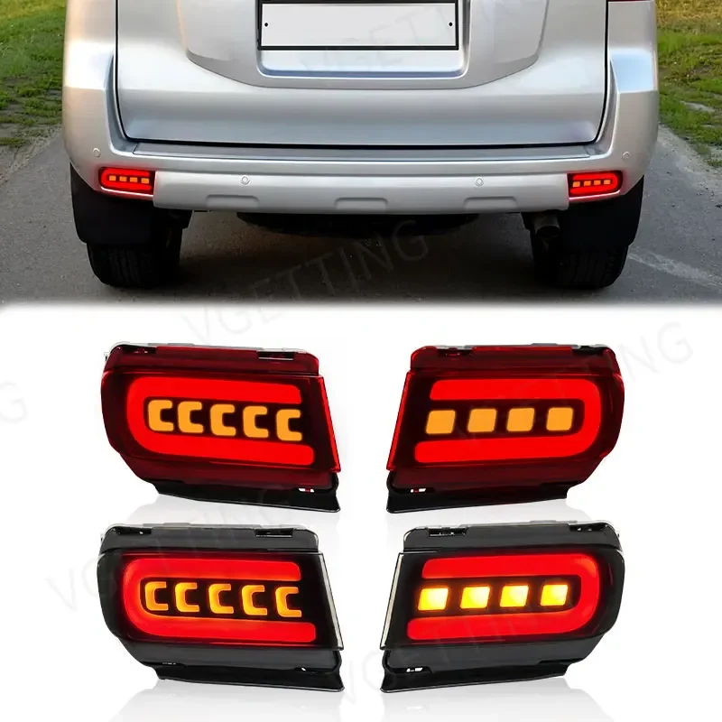 

For Toyota Land Cruiser Prado LC150 FJ150 GRJ150 2010-2020 Rear Bumper Reflector LED Tail Brake Turn Signal Lamp Car Accessories