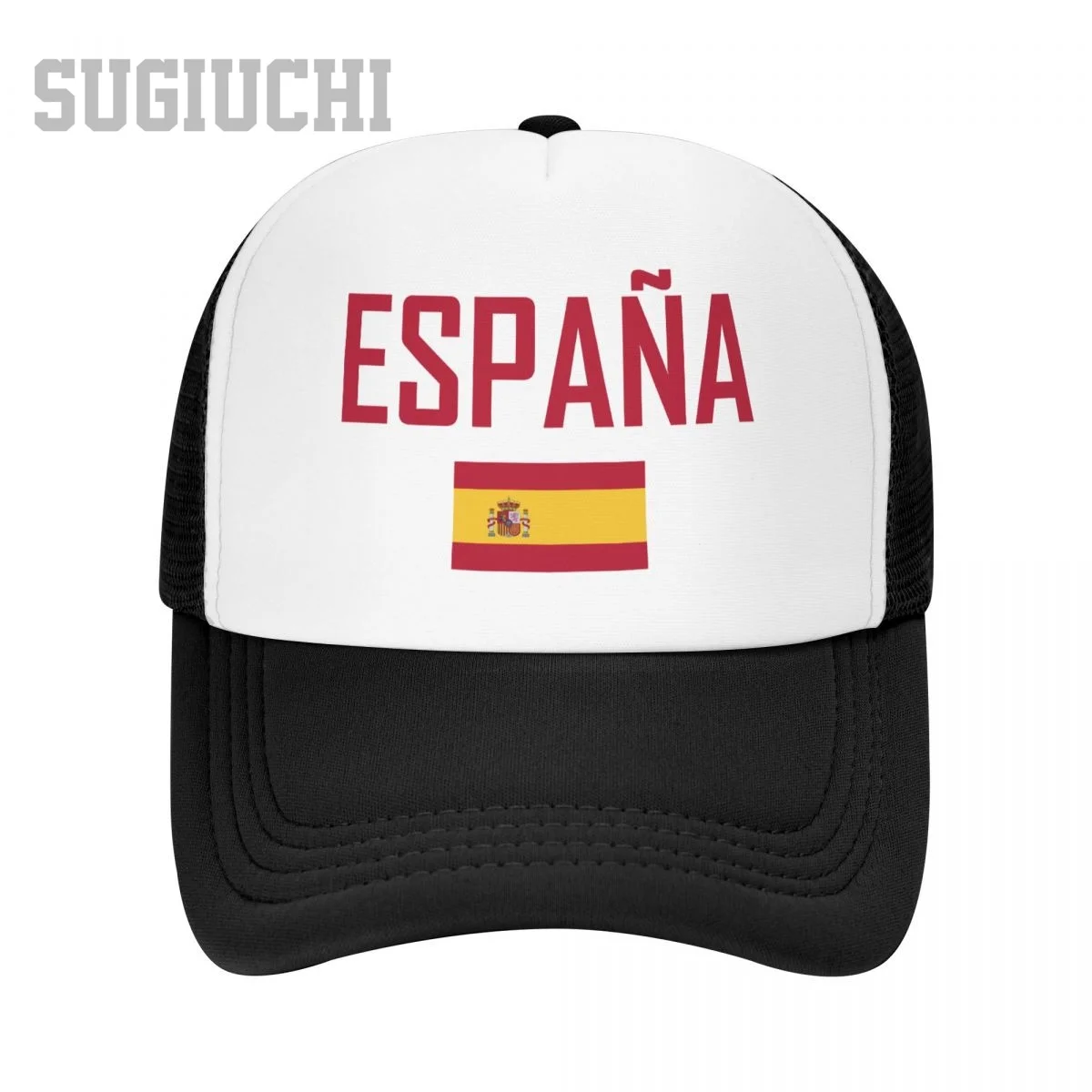 Unisex Mesh Cap Hat SPAIN ESPANA Flag And Font Trucker for Men Women Baseball Caps Outdoors Cool