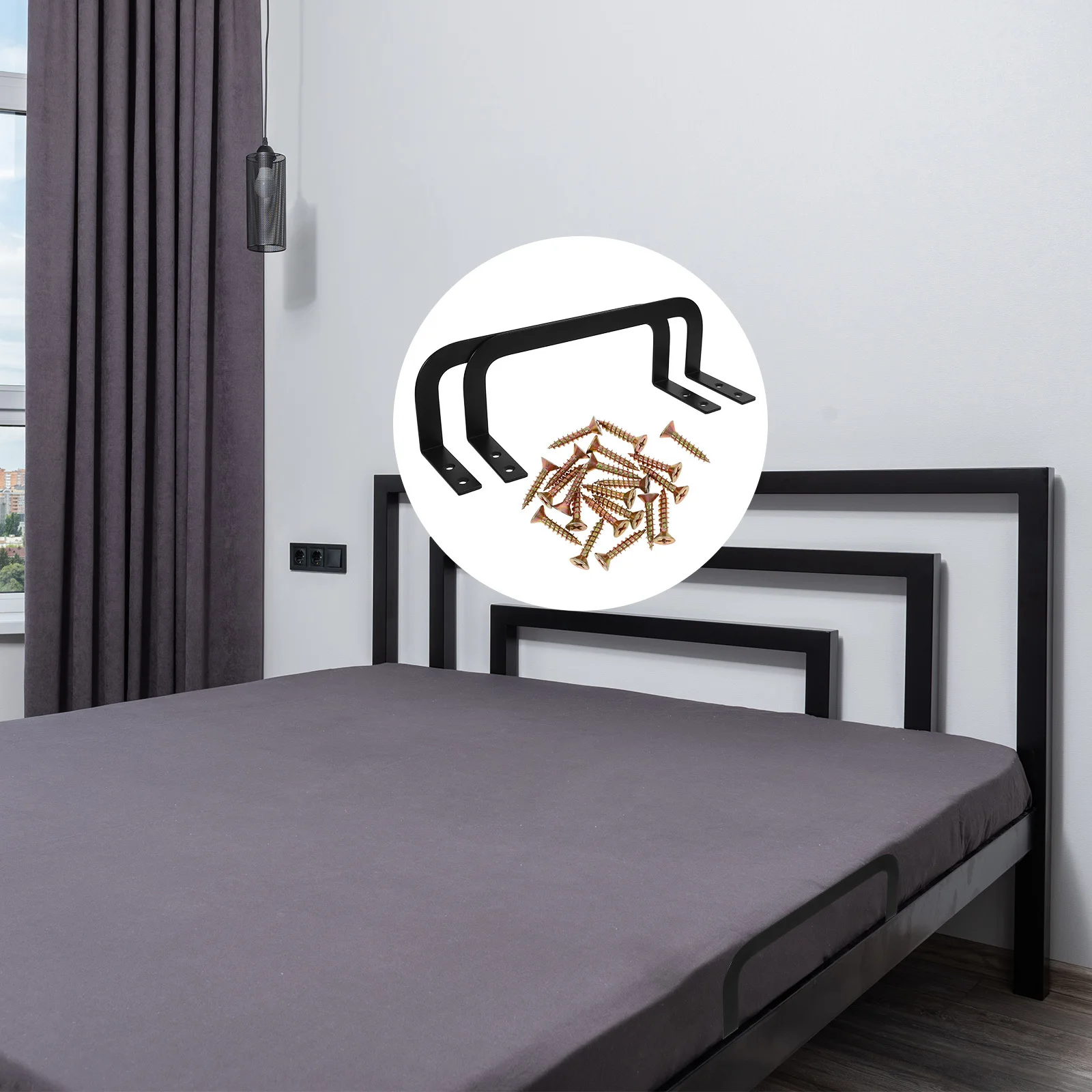 

2pcs Mattress Retainer Bar Bed Mattress Stopper Non-Slip Holder For Wooden Frame Metal Fasteners Gripper Stoppers Rack Baffle