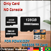 For PowKiddy RGB20S TF Card Handheld Game Machine Expansion Card Mamory Card 64G 256G 128G 58000 Games Classic Simulator