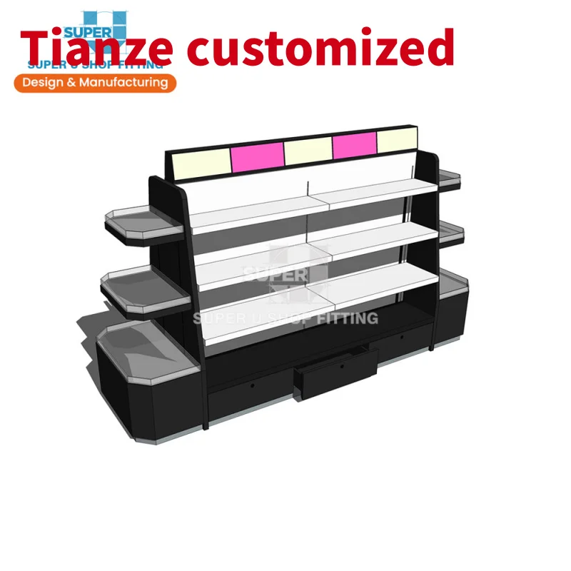 

(Customized) Customized Make up Display Stand Shop Furniture Beauty Cosmetic Showcase Display Gondola Shopping Mall Makeup Displ