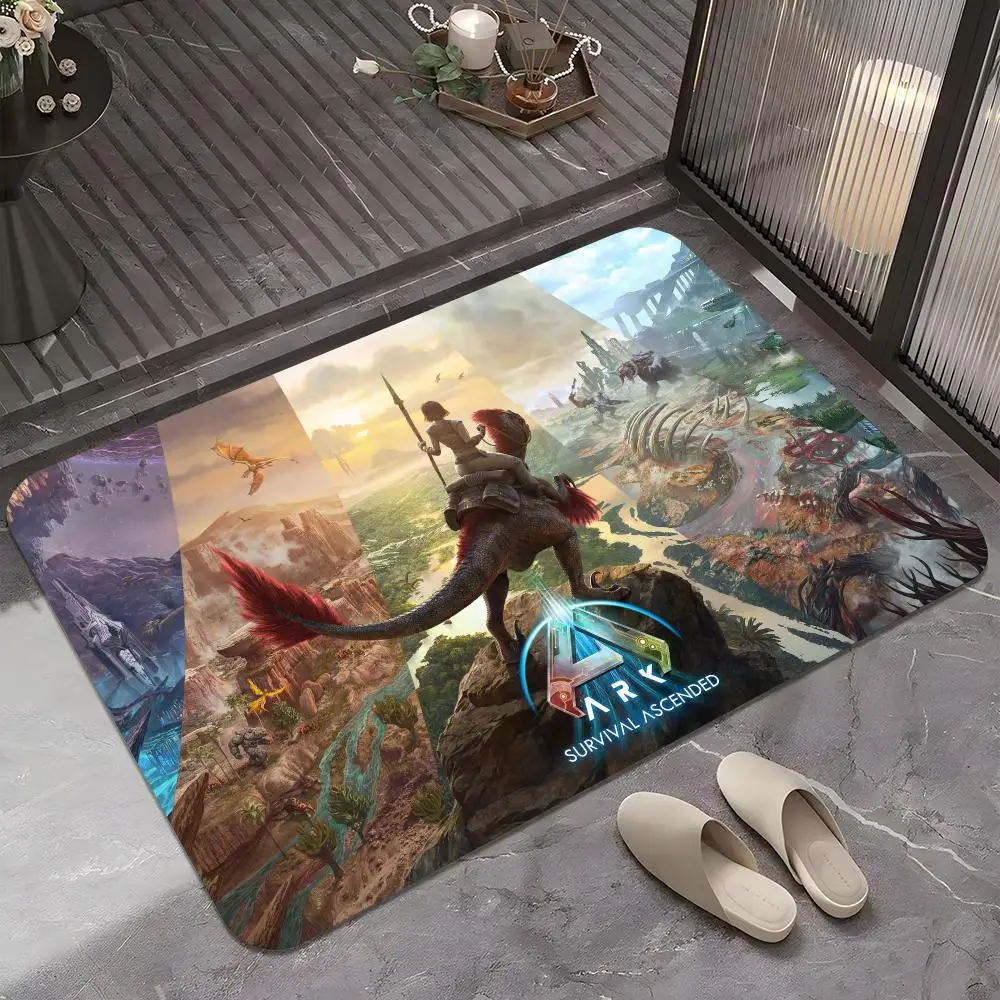 Game A-ARK Survival Ascended Floor Mat HD Art Wall Room Decor Home Waterproof Home Living Bar Decorative Paintings