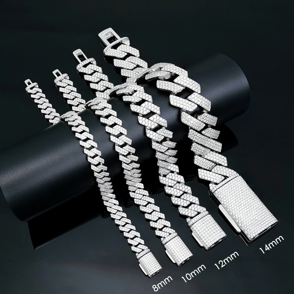 GRA Certified D Color VVS1 Moi - Cuban Link Chain 12Mm recension och pris