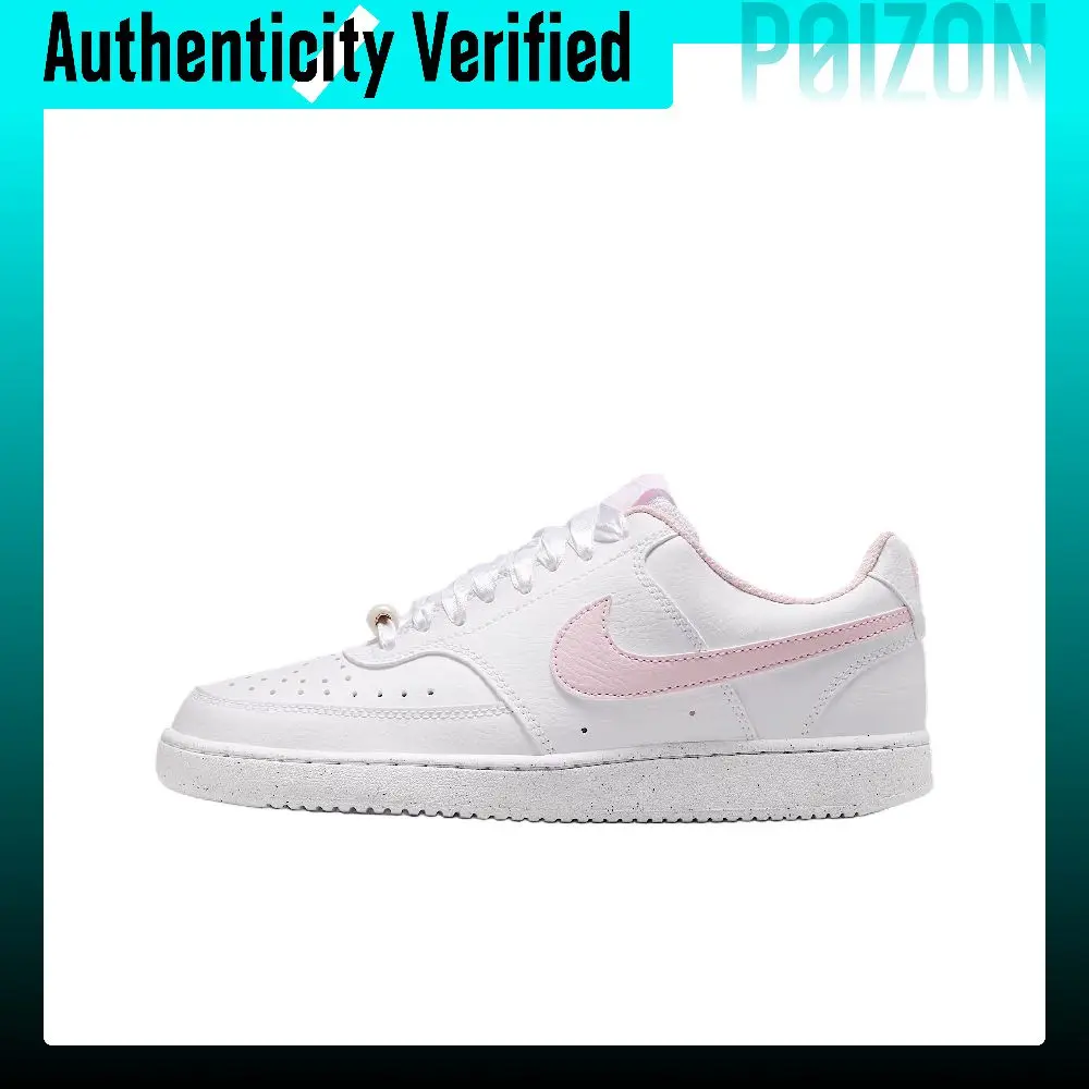 Nike Court Vision Breathable Support Low top Skateboard Shoes Women's Pink White IB6652-101
