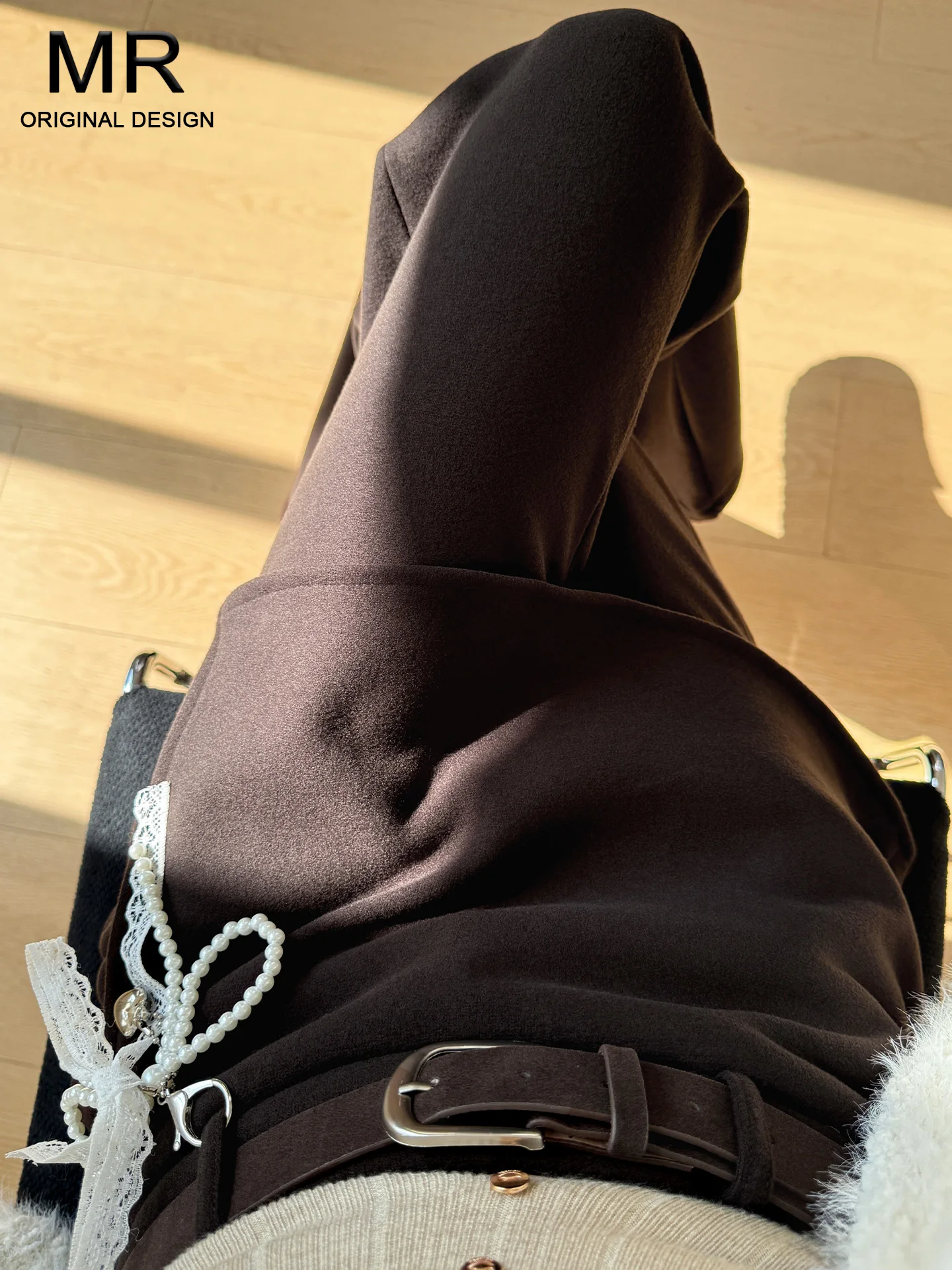 

High Waist Fleece Lined American Retro Flared Casual Pants Women Summer New Style Fake Two Piece Floor Length Bell Bottoms
