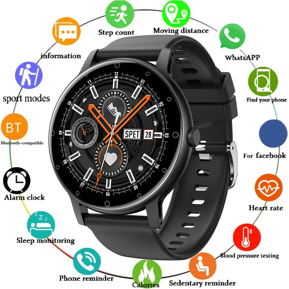 

LIGE New Round Smart Watch Men Heart Rate Voice Assistant Sports Tracker Blood Pressure Custom Watch Dial Women Smartwatch 2024