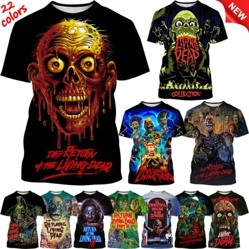 Fashion Men Clothing New Horror Movie Return Of The Living Dead 3D Print T-shirt Personalized Harajuku Unisex Oversized T Shirt