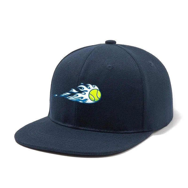 Flame Tennis Hip-hop Hat, a Classic Lightweight Outdoor Baseball Cap, a Trucker Baseball Cap, Suitable for Casual Occasions