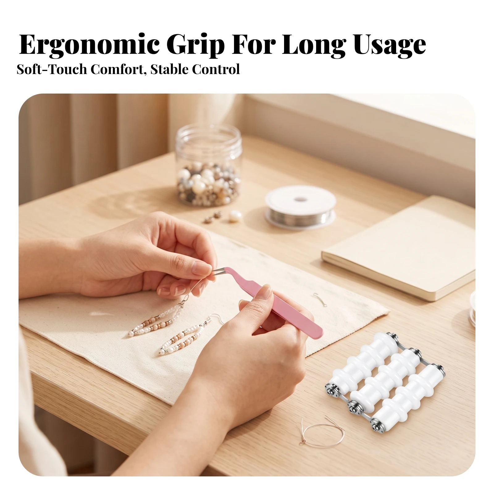 2 Pieces Wire Straightener Tool Set Smooth Wire Straightener Tool Angled Pick Comfortable Grip Easy-to-Handle for Crafters