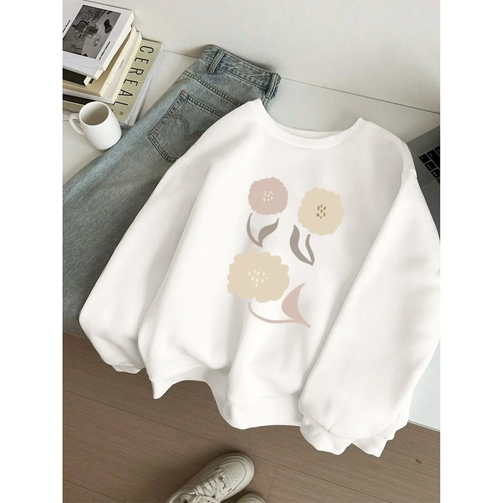 

Autumn Winter Women Sweater Casual Outing Daily Wear Home Clothing Vacation Wear Polyester Fabric Print Pattern