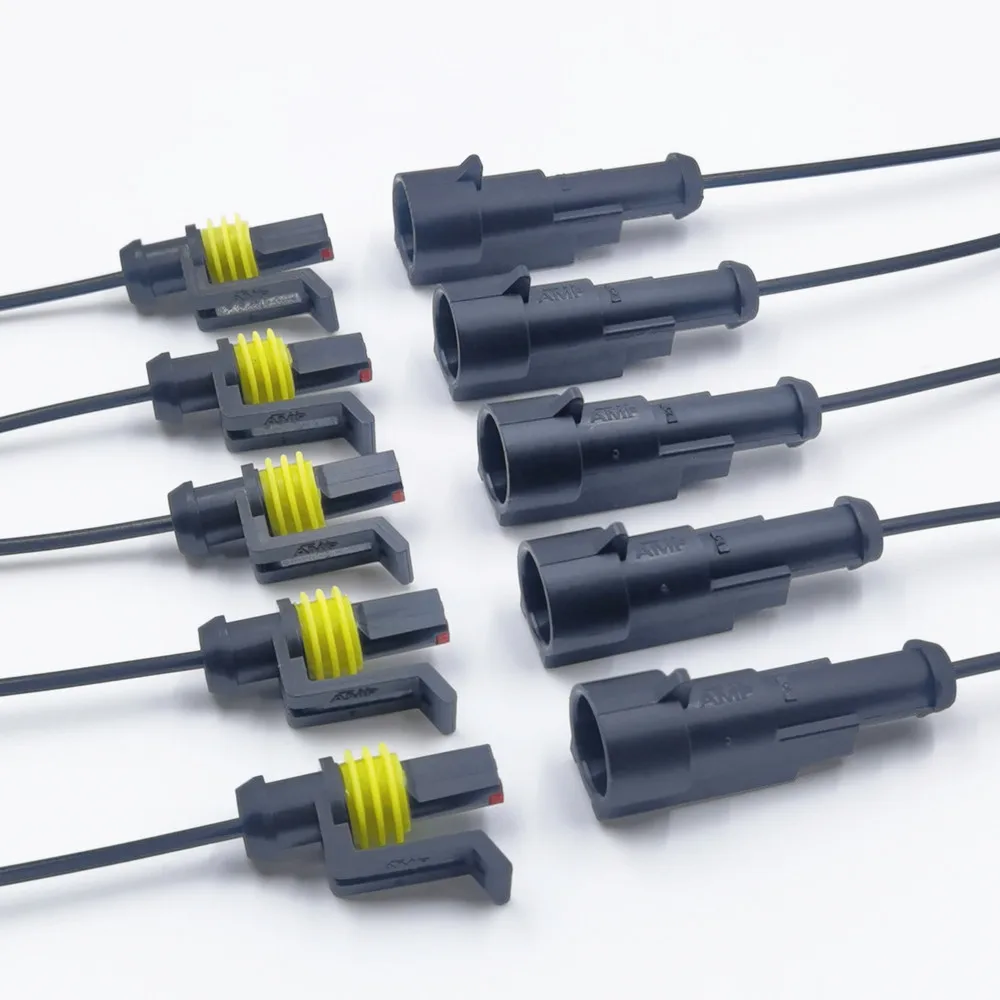 1/2/3/4 Pin Waterdichte Connector, Elektrische Terminal Snelle Connector, 10 Stuks/5Sets, Met Draad, Geschikt Voor Auto 'S, Schepen, Enz.