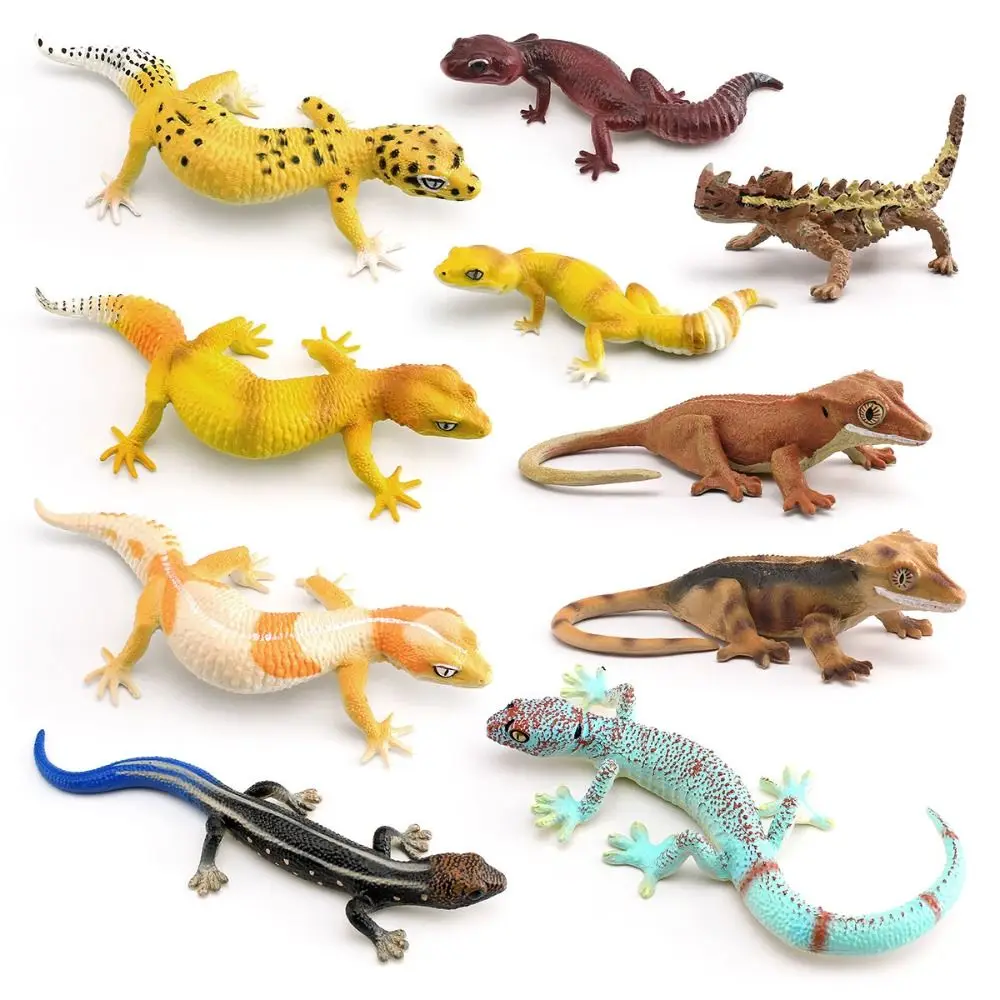 Simulatie Hagedis Model Beeldjes PVC Materiaal Educatief Reptiel Dieren Figuren Miniatuur Statische Gekko Figuur Kinderspeelgoed